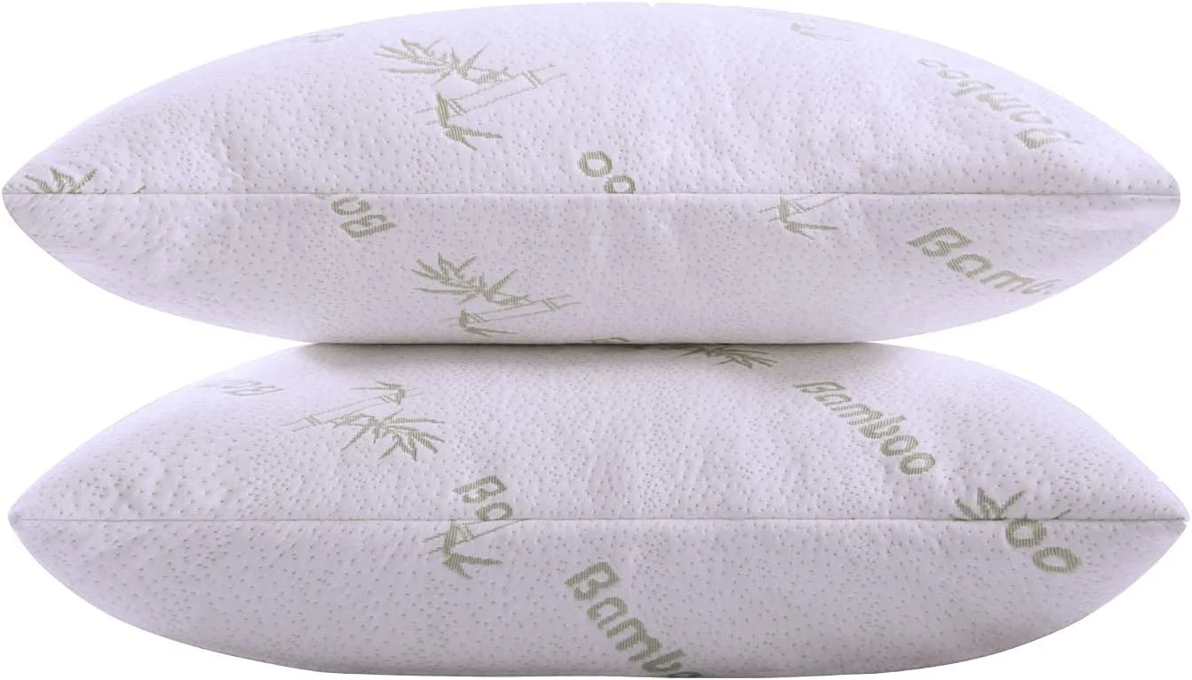 Wholesale Pillows for Sleeping 2 Pack Bamboo Standard Ultra Soft Bounce Back Standard Size Cool Washable Over Filled Pillows