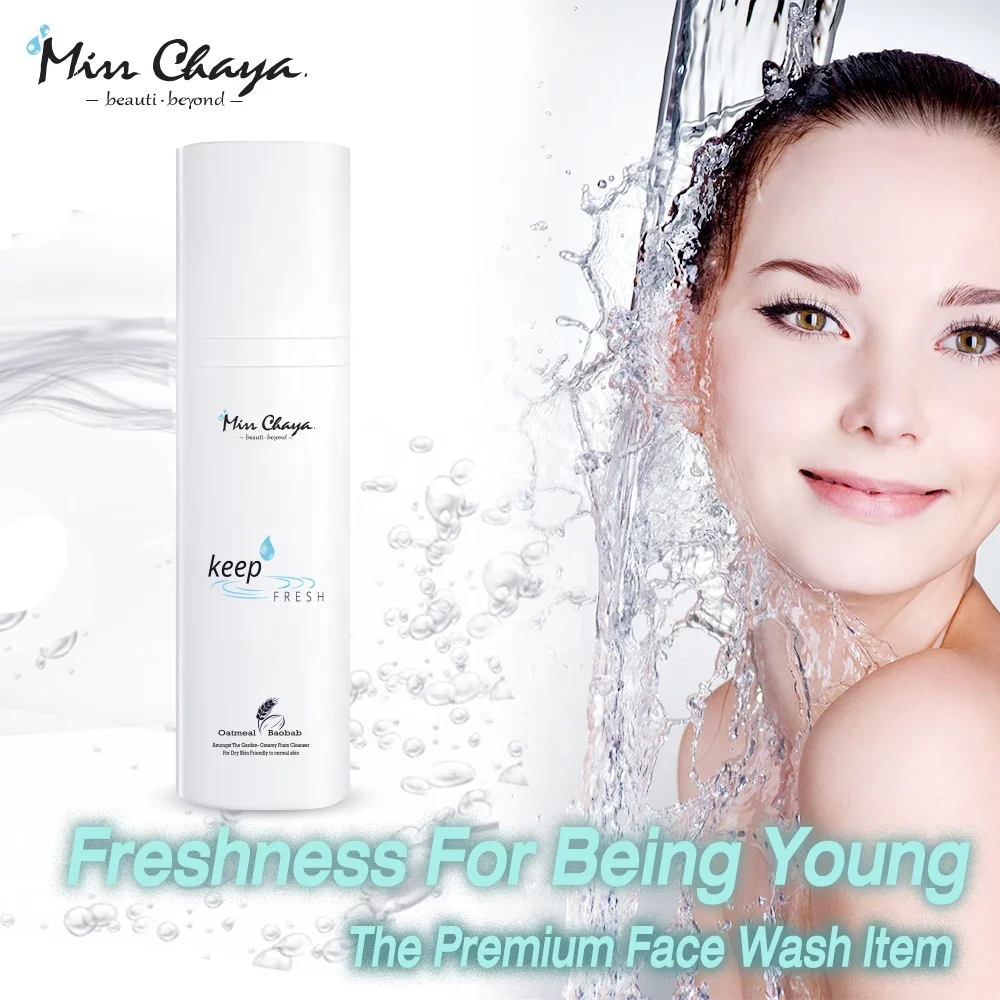 MISS CHAYA Bio organic Creamy Foam Face Wash Oatmeal Baobab Fruit Green Tea Thailand Beauty Products European Certificate Hot