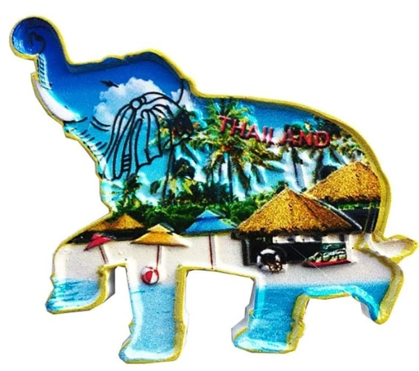 Resin 3D Thai Elephant Refrigerator Magnet Souvenir Home Accessories