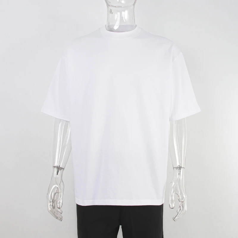 Fast custom 280gsm 300gsm 320gsm heavyweight 100% cotton oversized fashion drop shoulder men t shirt