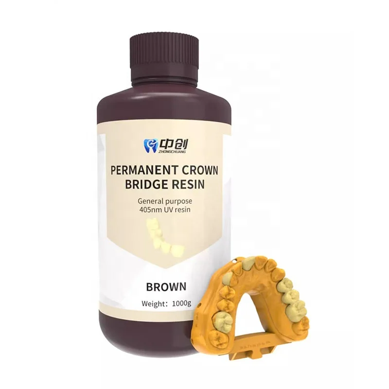 1000 г DLP LCD отверждаемая 3D печать смолы для перманентной короны и моста