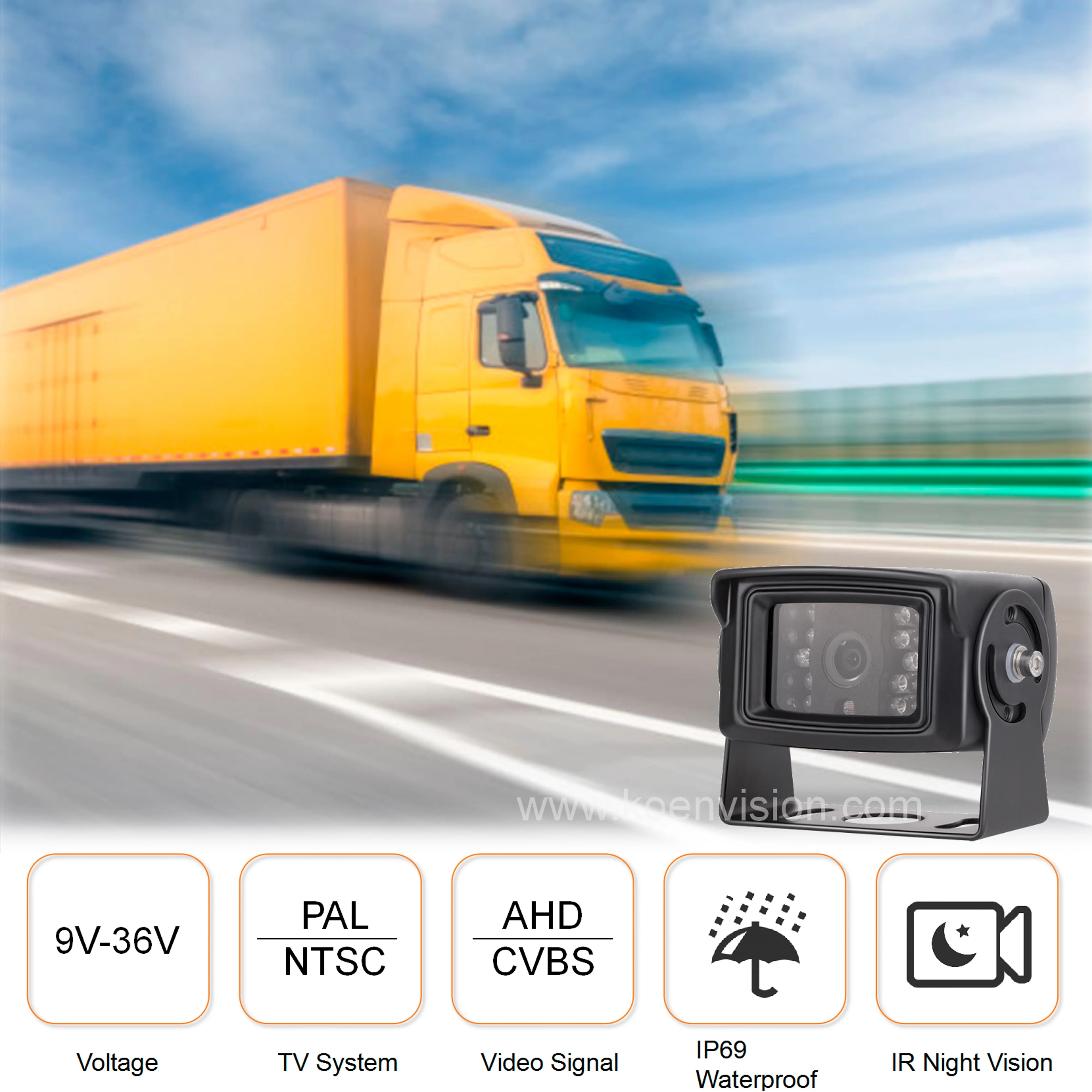 Wholesale 12V-24V Waterproof Wide Angle Bus Truck Camera For Reversing Aid Blind Spot Side Camera