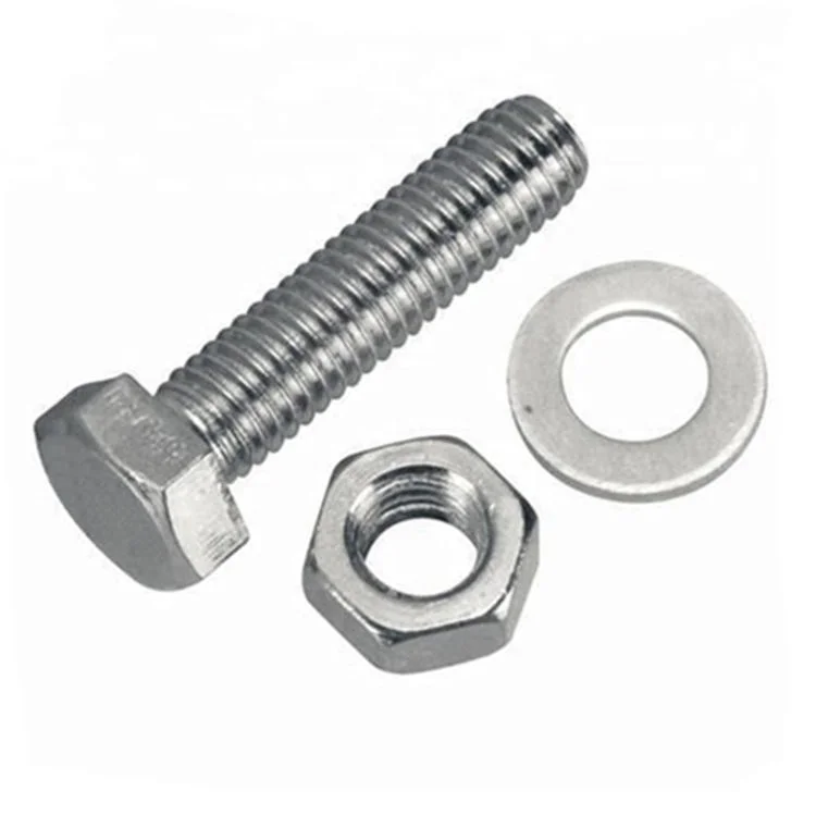 Grade 12.9 10.9 Din 933 931 m3.5 m5 m8 Galvanized Hexed Headed Carriage Flange Aluminum Stainless Steel Hex Screw Nut And Bolt