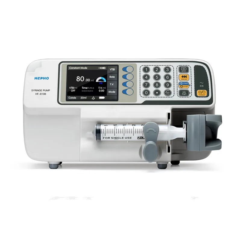 Медицинский инфузионный шприцевой насос 3,5 дюйма с ЖК-экраном и звуковизуальной сигнализацией высокой точности