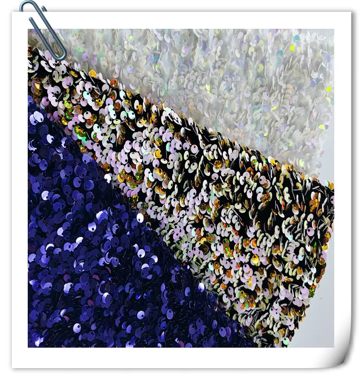 2024 NEW ARRIVALS COLORFUL FABRIC DRESS  EMBROIDERED VELVET FABRIC SEQUINS