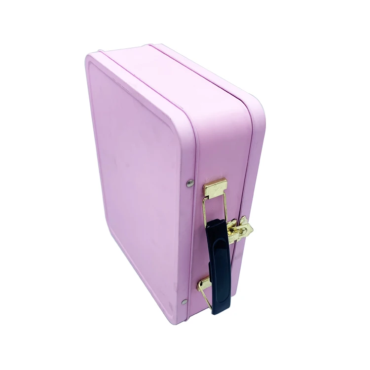 Lunch Tin Box Custom Vintage Tin Lunch Box, Sublimation Metal Customized 4 Color Offset Printing Gift & Craft Existing Sample YJ