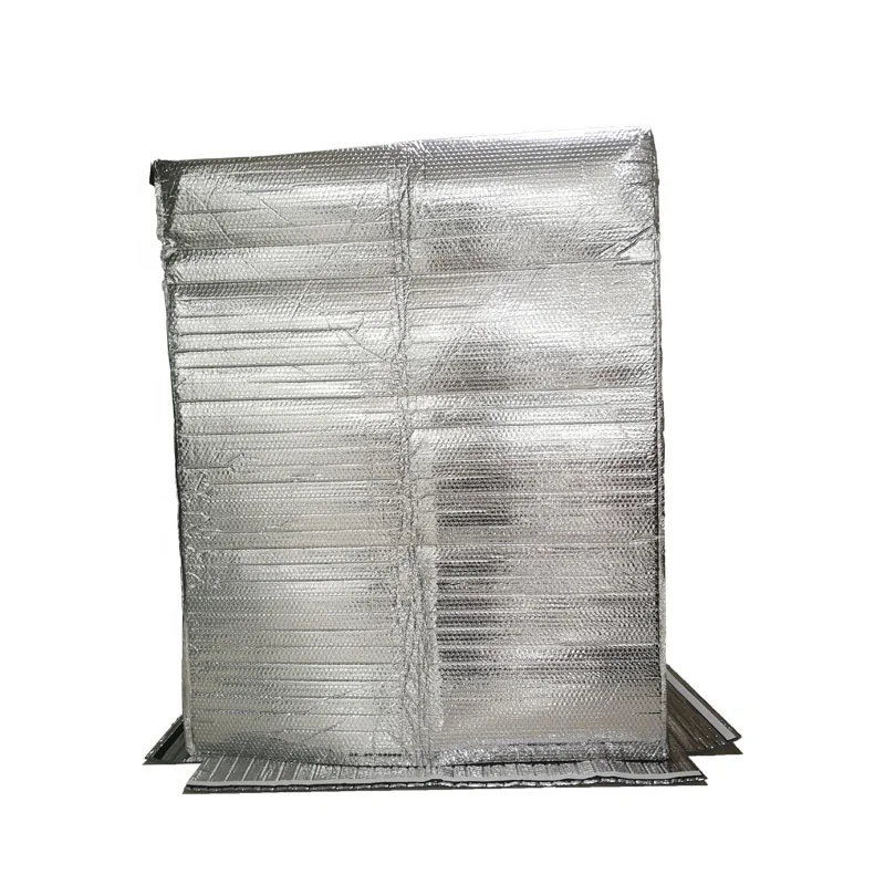 Insulated Pallet Cover Aluminum Bubble Foam Lined For Air Freight Overnight Cold Shipping Customized Size