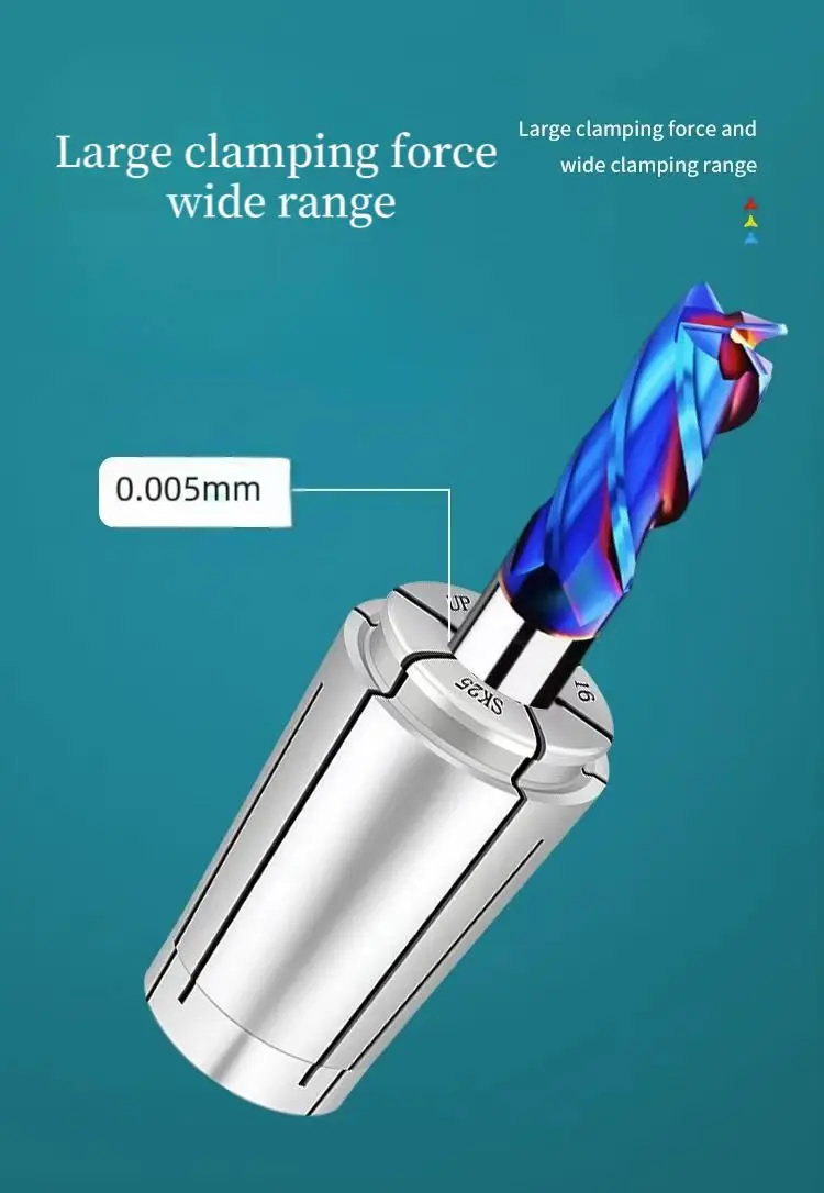 DIN69871 High Precision and speed SK 6/10/13/16/20/25collet chucks cnc lathe BT SK collect chuck adapter