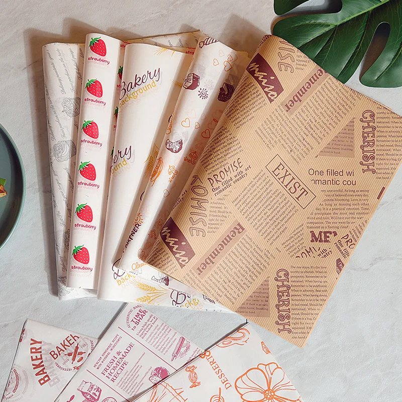 Wholesales Price Greaseproof Paper Custom Food Wrapping Paper Food Wax Paper 40Cm X 40Cm