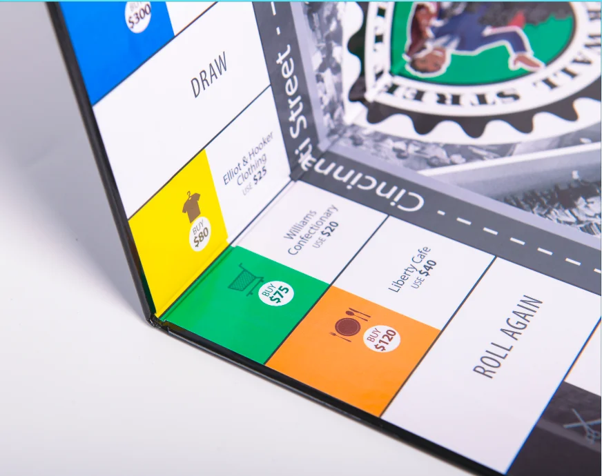 Customize board game cheaper price quality 4-fold board and Score pad Punchboards for games