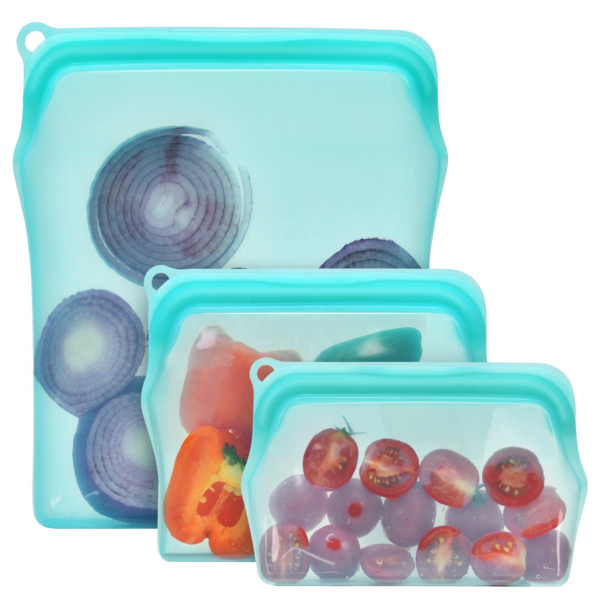 Leak Proof 100% Kitchen Silicone Pouch Bpa Free Eco-friendly Reusable Silicone Cosmetic Phone Pocket Pouch Food Storage Bag