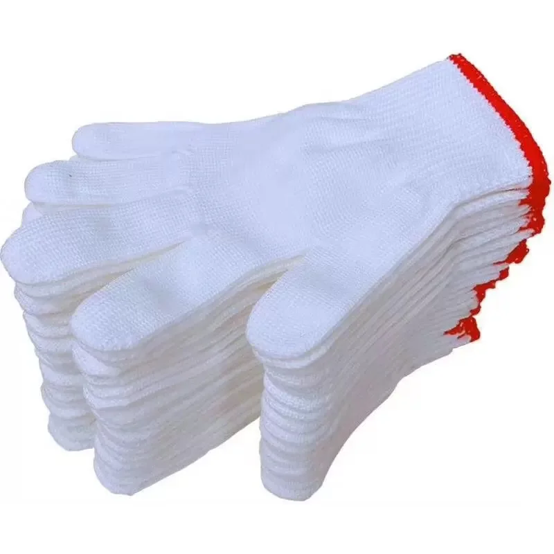 Factory Direct Supply Cheap Price White Cotton Labor Protection Mittens