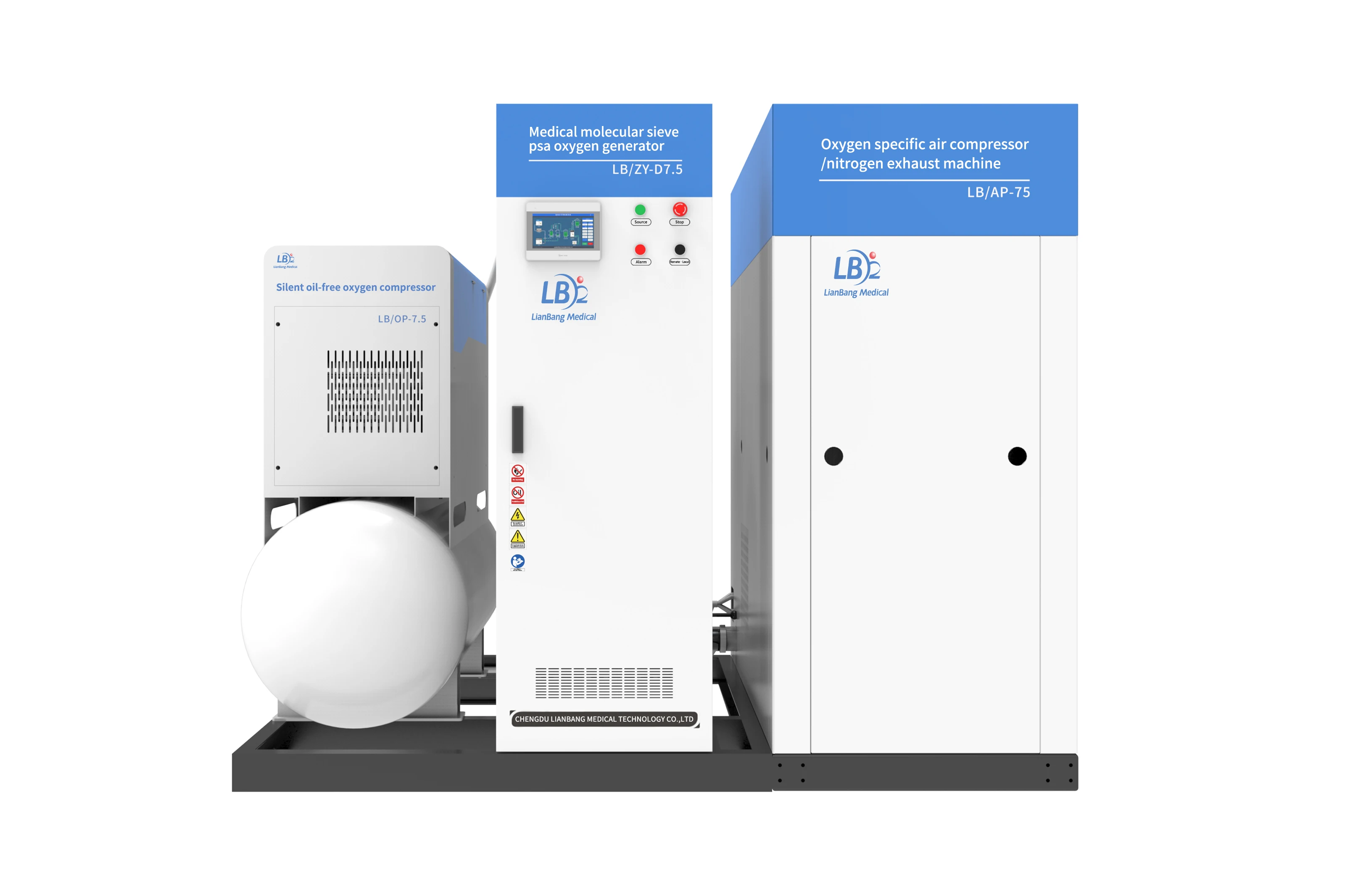 Intelligent technology medical molecular sieve oxygen plant generator PSA low pressure oil-free equipment