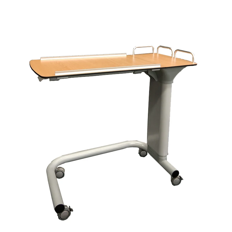 Easily slides under beds stretchers mobile recliners Medical Overbed Table