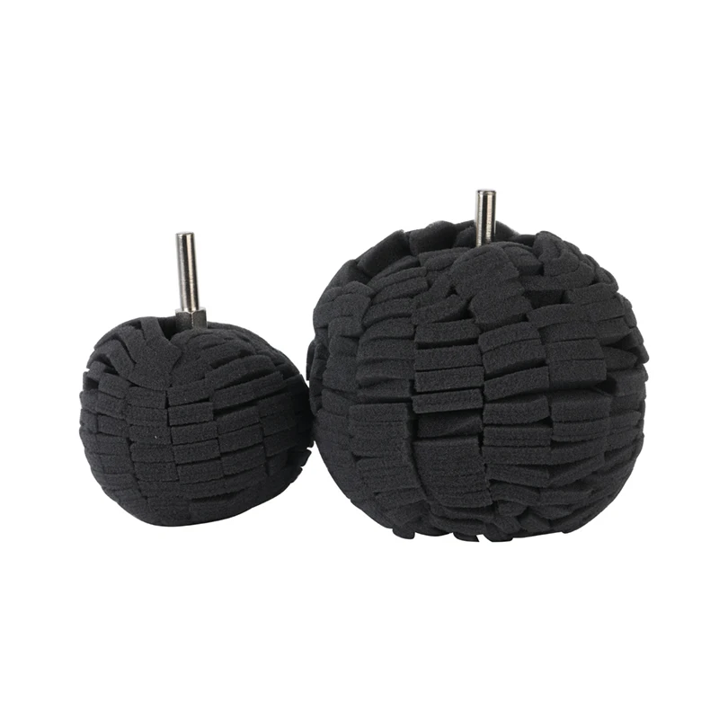 100mm  Drill  Metal red Polishing Sponge ball power cone for Automotive Car Wheel Hub Care