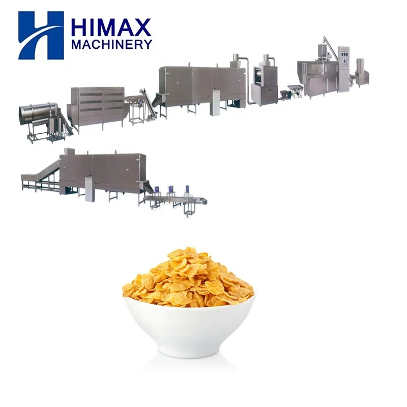 Efficient Stainless Steel Corn flakes breakfast cereal machine cornflakes making machine corn flakes extruder