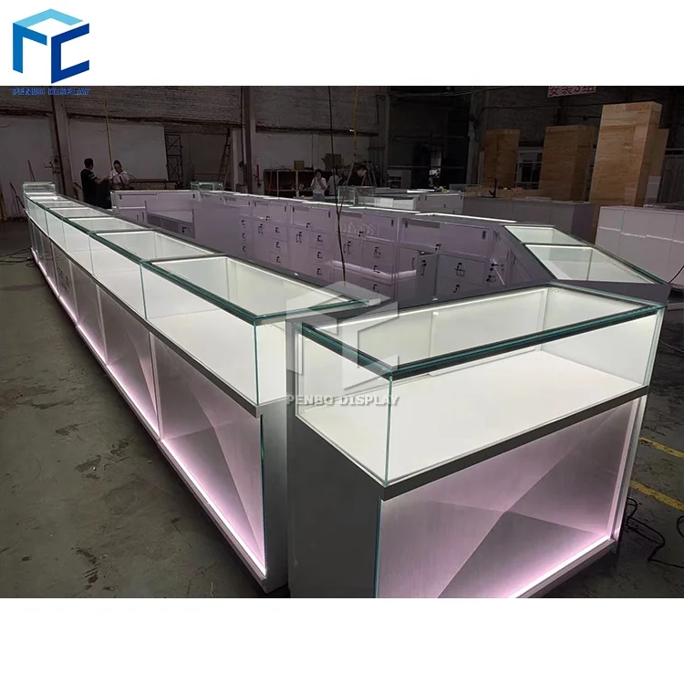 Customized Materials Jewelry Display Kiosk Jewelry Kiosk Shopping Mall For Shop Fitting