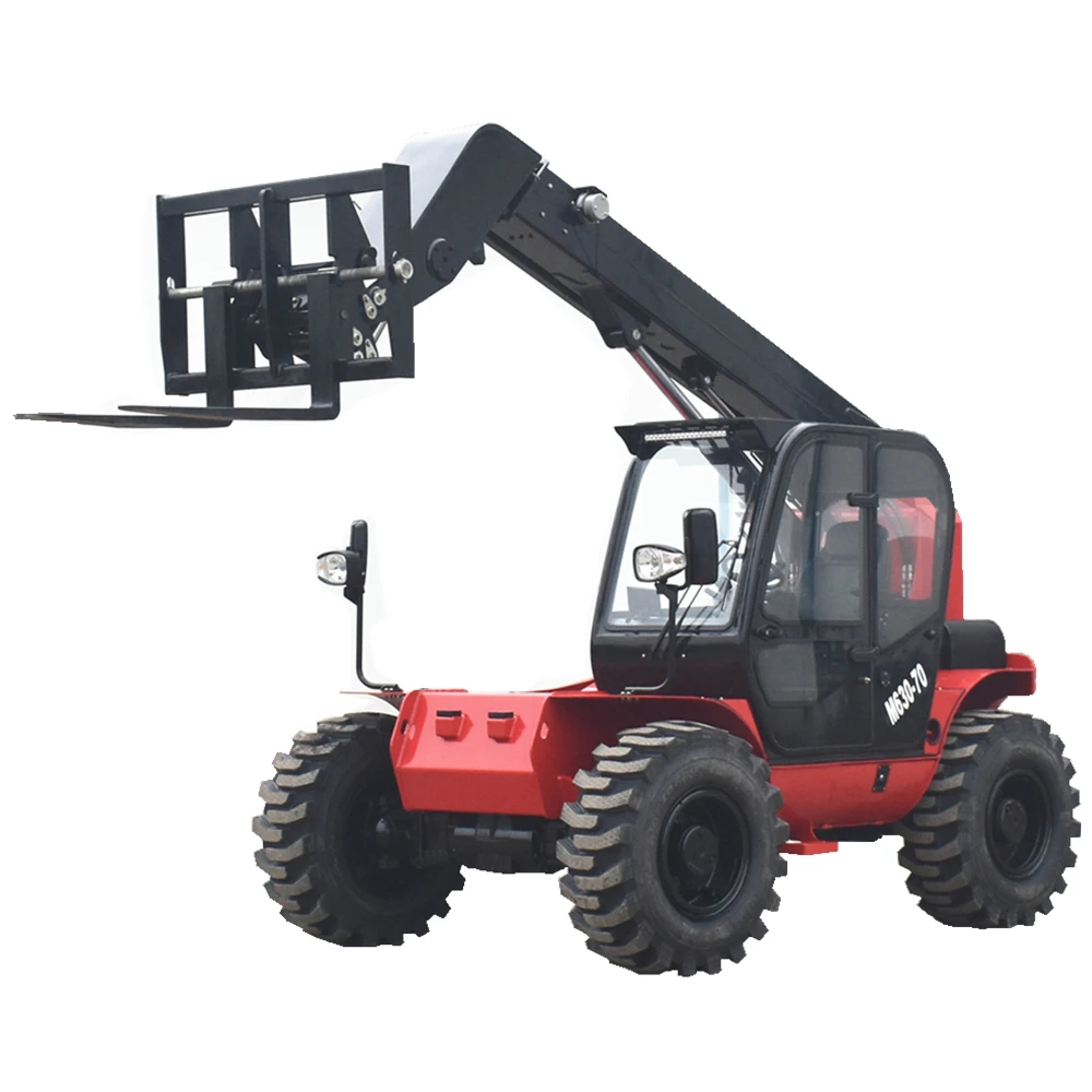 Germany Weidemann type Euro 5 telehandler forklift with tyre handler and material bucket for sale