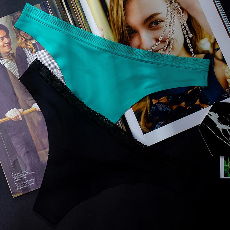 Girls Mini Open Silk Seamless Thong Panties Underwear