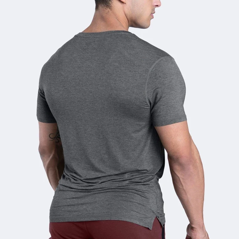 OEM Quality Gym Wear Cotton Shirts For Men Sport Tshirt Fitness Clothes Manufacturer Small Orders/
