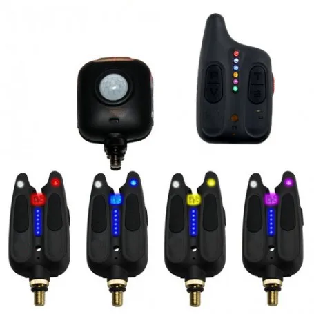 Carptour STX S 4 Bite Indicators with Sensor V and Central Unit Advanced Fishing Gear