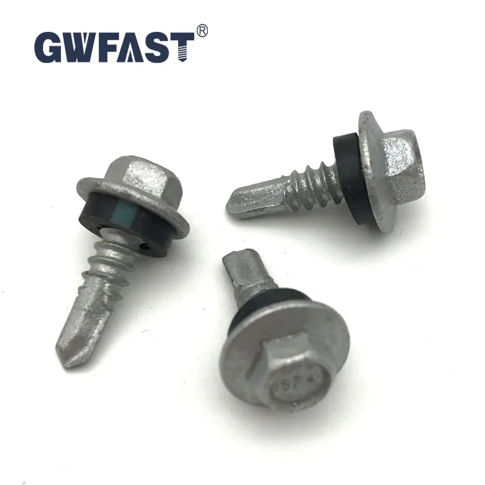 Hex Head Self Drilling Roofing Screw with Washer Double Grip Roof Screws Class 4 Galvanised Roof Screw