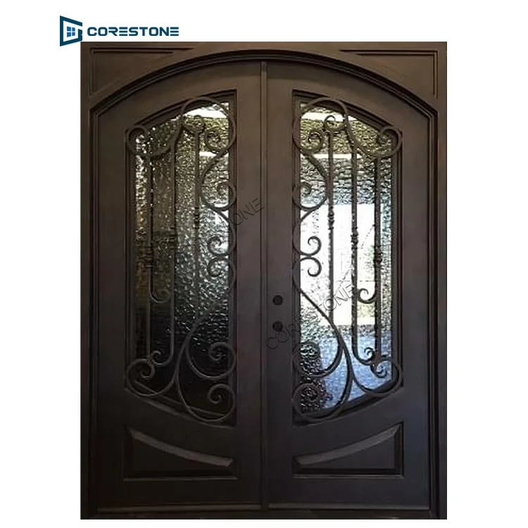 10 Years Warranty Wrought Iron Gate Door Bronze Wrought Iron Door