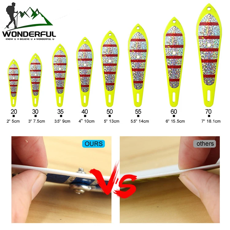 Factory New Design Artificial Deep Sea Fishing Sequins Metal Hard Bait Big Fishing Spoon Trolling Lure