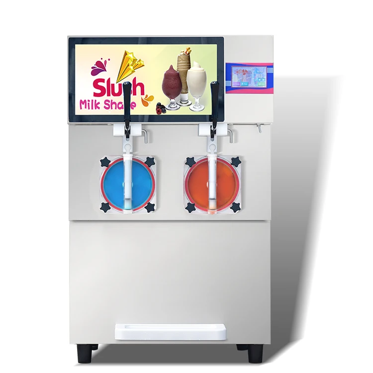 Ice Slushy Granita 7 Eleven Slush commerical  Margarita Cocktail Slush Machine with Advertising Light Box