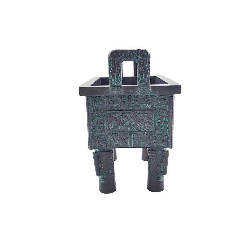 Customize design home Sheng Shui ornaments product Chinese traditional treasure brass gold tripod