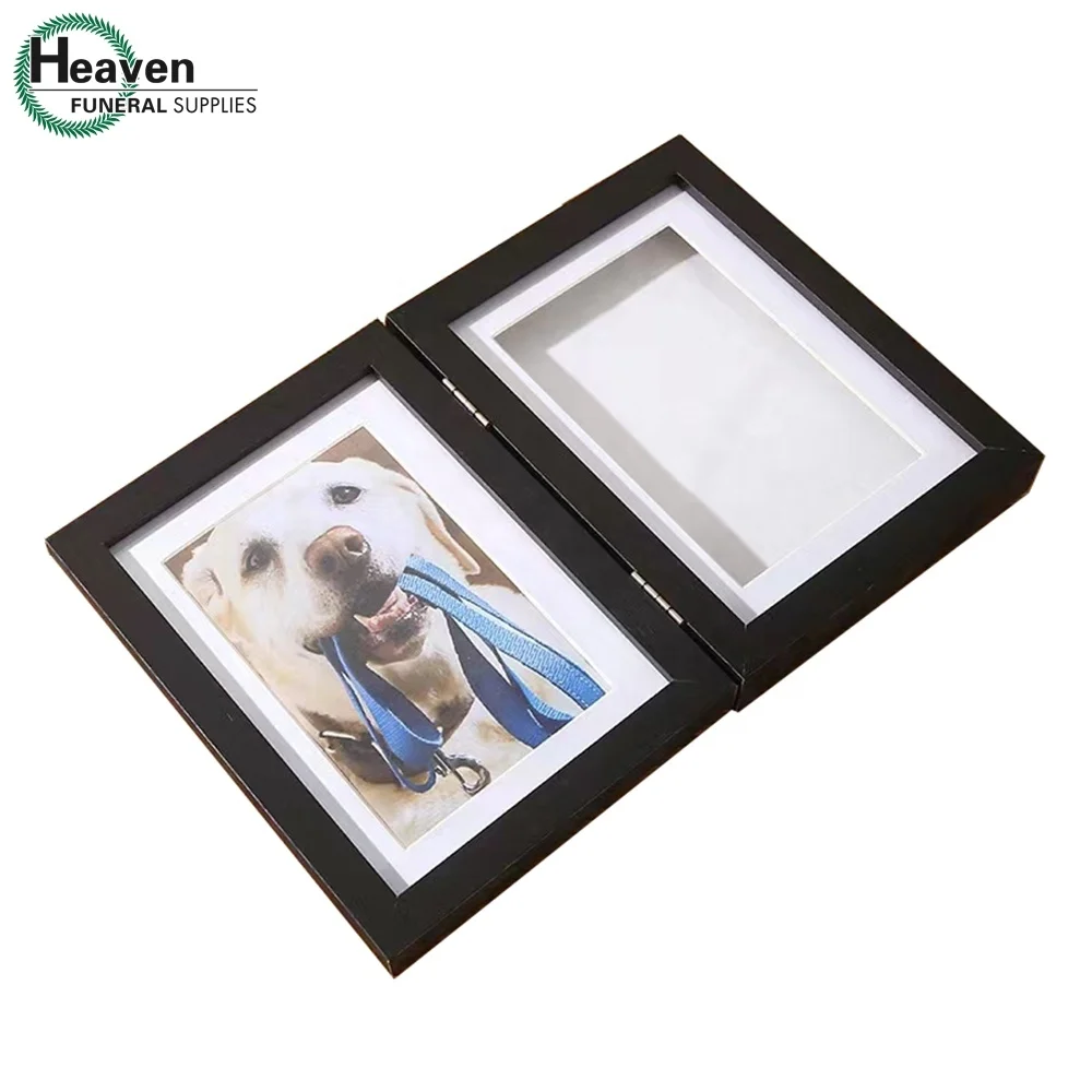 Dog Paw Print Frame 2024 Hot Sale Funeral Pet Cat Paw Prints Memorial Pictures Frame With Clay Paw Print Kit