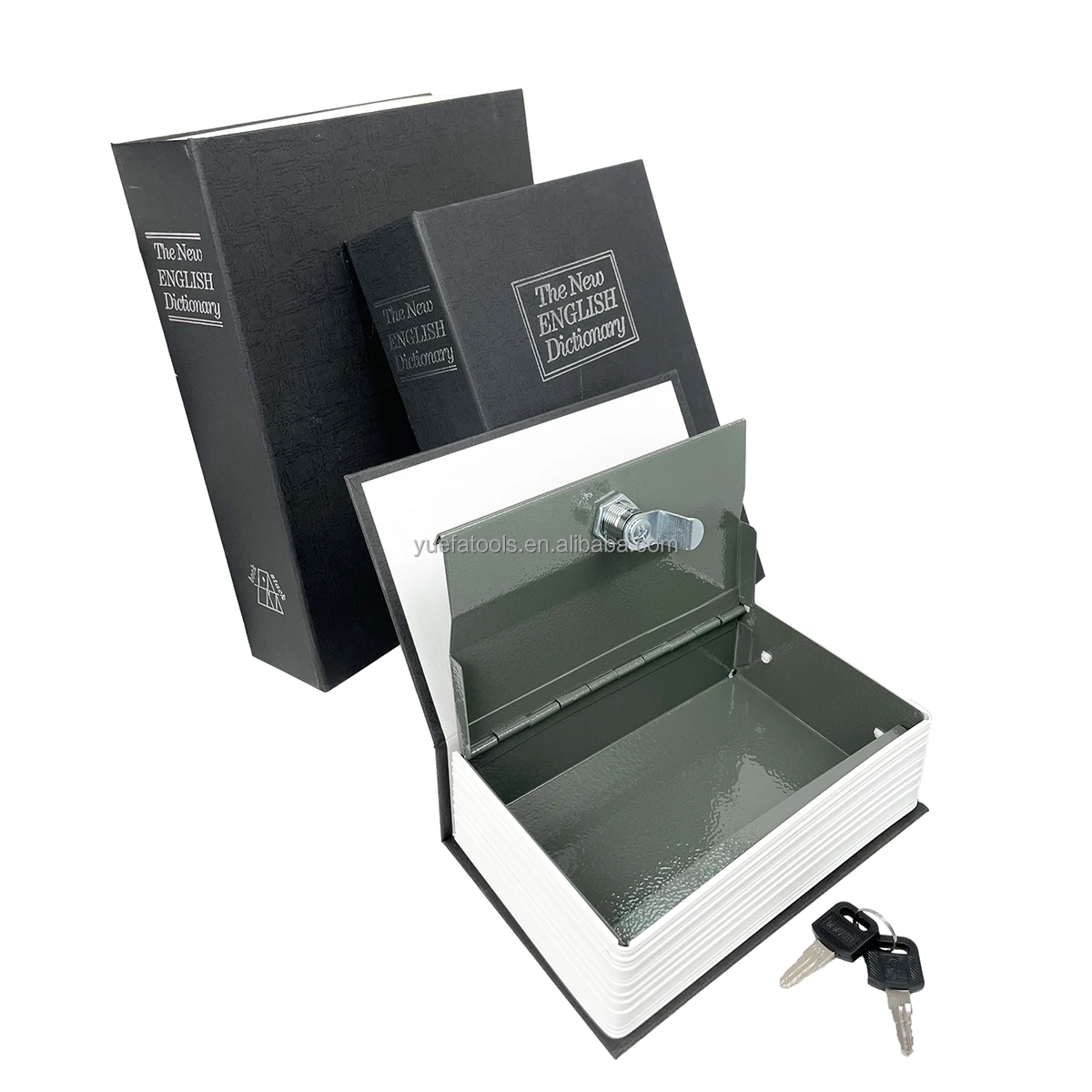 Cash Jewelry Storage Hidden Key Lock Book Safe Box
