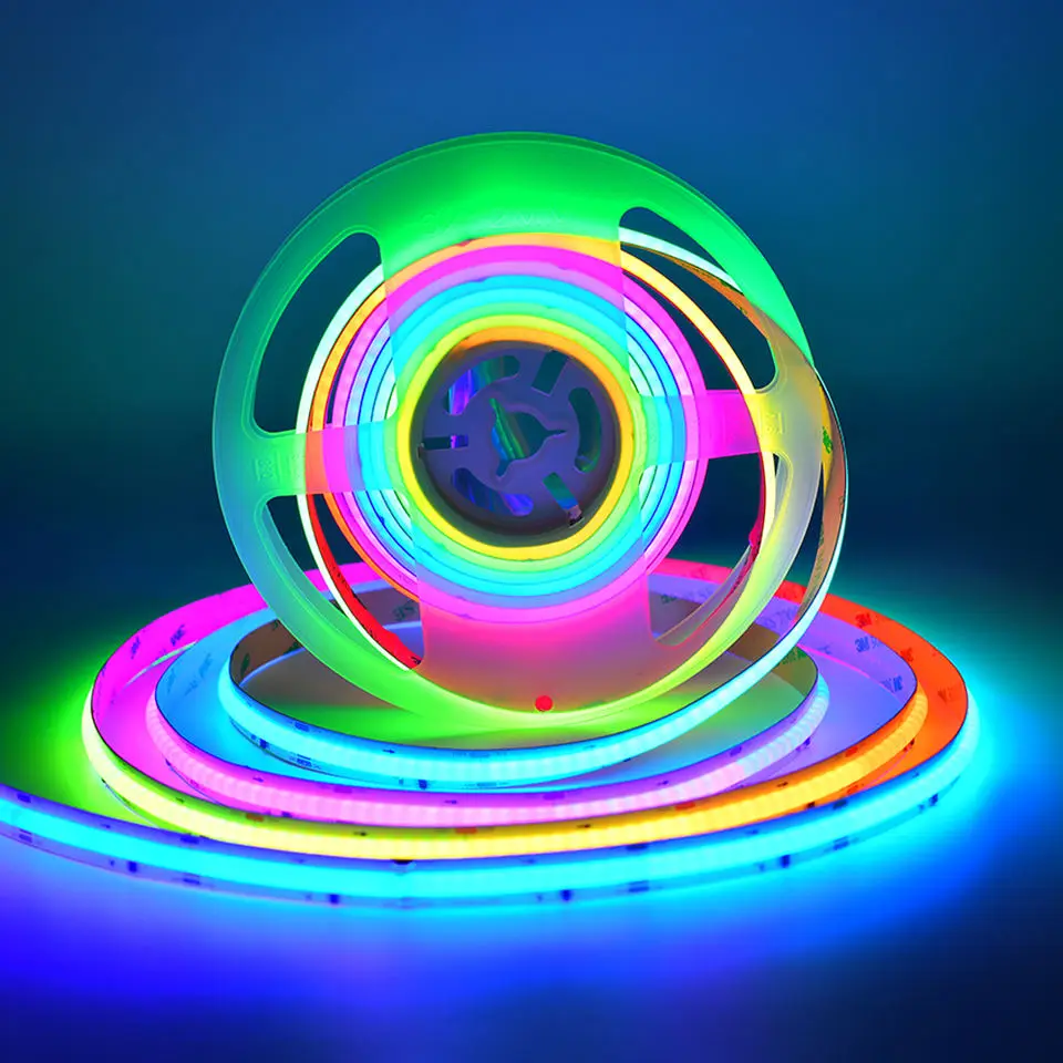 Weicao Smart RGBIC DC 12V 24V COB LED Strip Lights Magic Full Color Soft 576led/m Addressable Light Strips