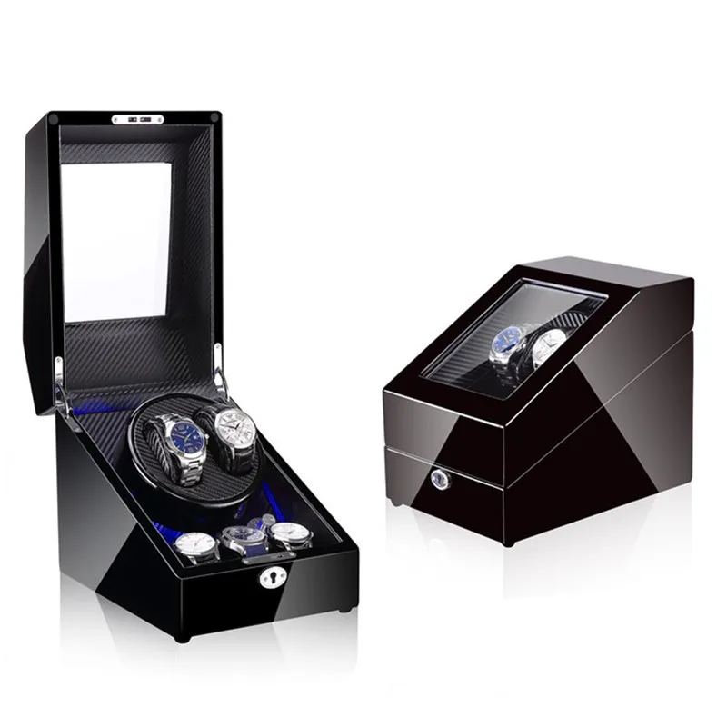 Watch Winder for Automatic Watches Box Mechanical Watch Rotator Holder Storage Boxes 5th Gear Adjustment Battery Available