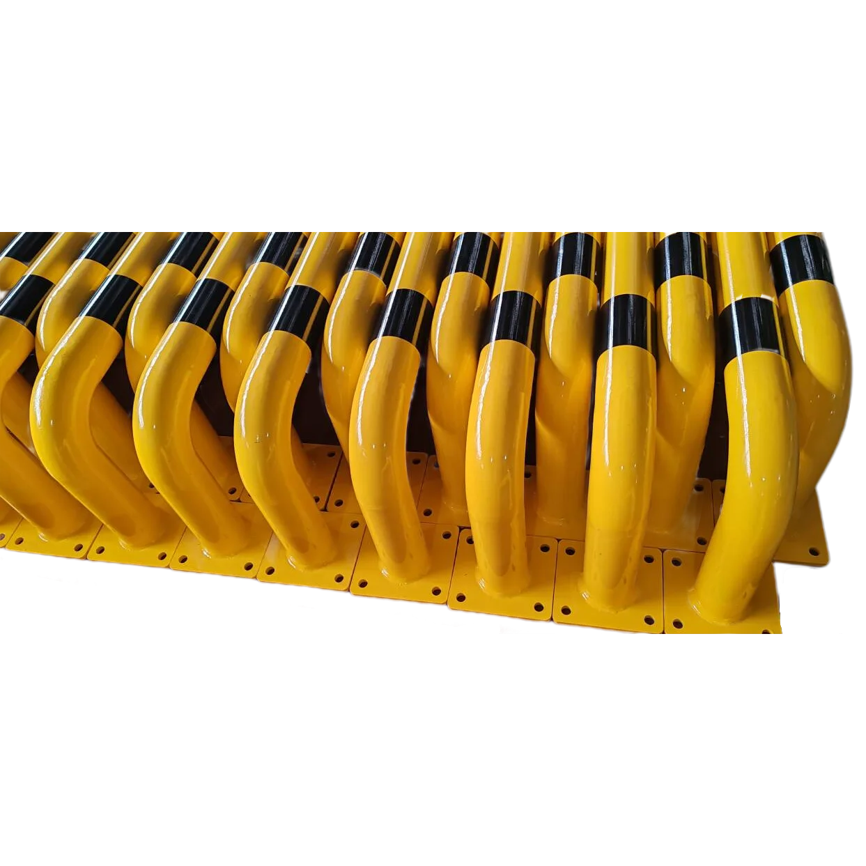 Yellow Black Steel Metal U Shape Safety Car protection Parking Fence Barrier
