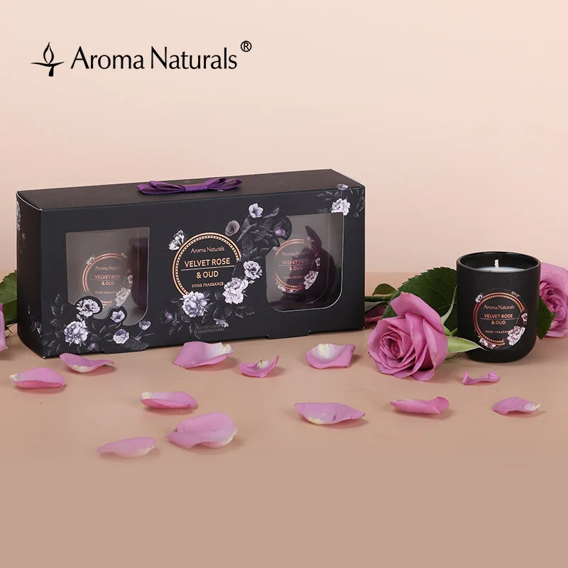 Aroma Naturals Geurkaars Candles Scented Wax Scented Candles Gift Set Soy Black Orchid Scent Organic Soy Candle Kaars Kerze