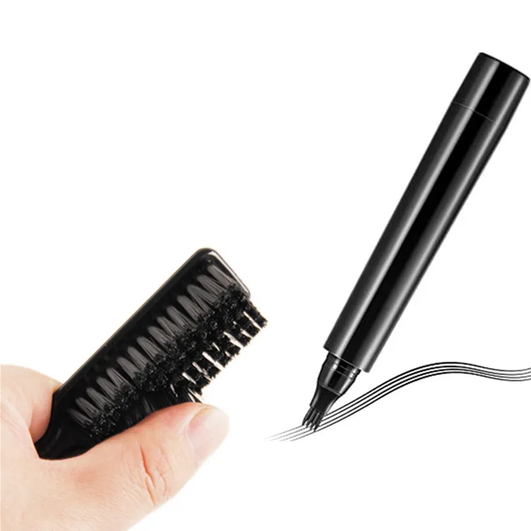 Custom private label beard care  kit waterproof brown black color 4 tip beard pencil filler filling beard pen for men