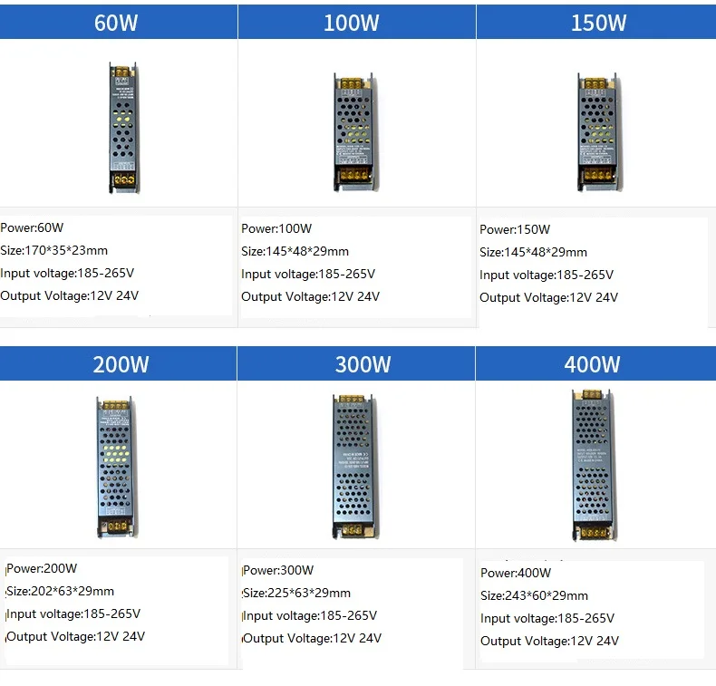 Wholesale Transformer 220v To 12v 24v Led Lamp Strip Dedicated Driver 100w 200w Lighting Transformer