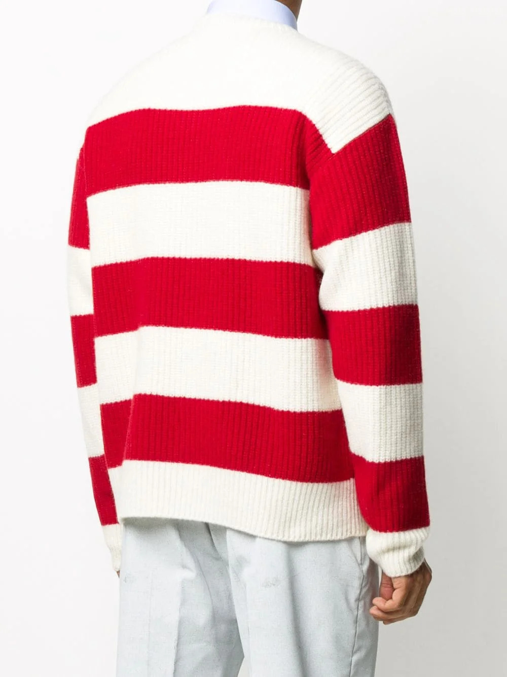 Custom LOGO OEM & ODM pullover  letter Jacquard Long Sleeve Knitted Sweater men long sleeve knitted custom cotton sweater