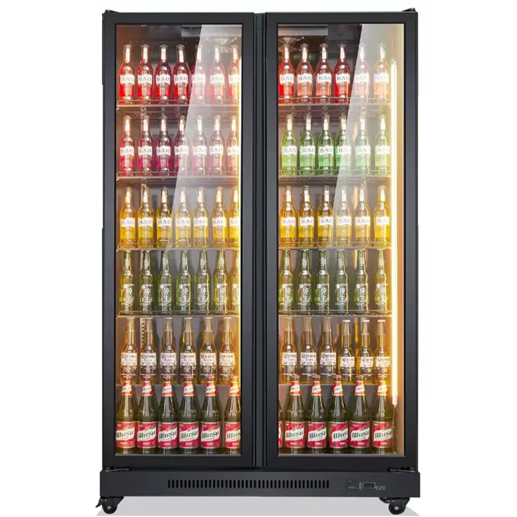 Fog free Bar Refrigerated Equipment Led Light Beverage refrigerator Drinks and beer Display Upright Cooler