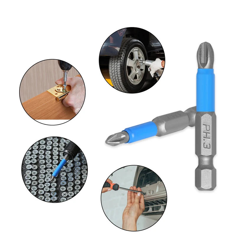 12 Piece Set of Non-slip Batch Head Screwdriver Bit S2 steel electric Batch cross head ph1 ph2 ph3 PZ1 PZ2PZ3