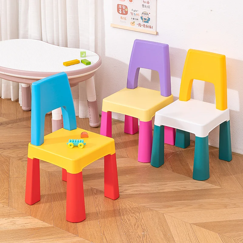 Hot Sales 28*28*55cm Bright Color Non-slip Eco-friendly Portable Plastic Triangle Children chair