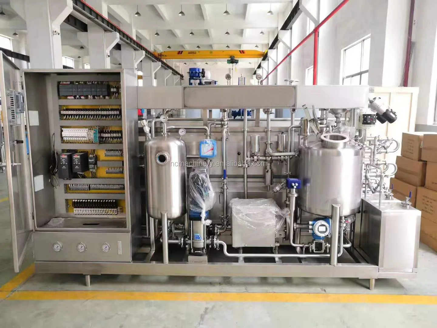 Automatic Tubular Sterilizer pasteurization liquids UHT Sterilizer Machinery