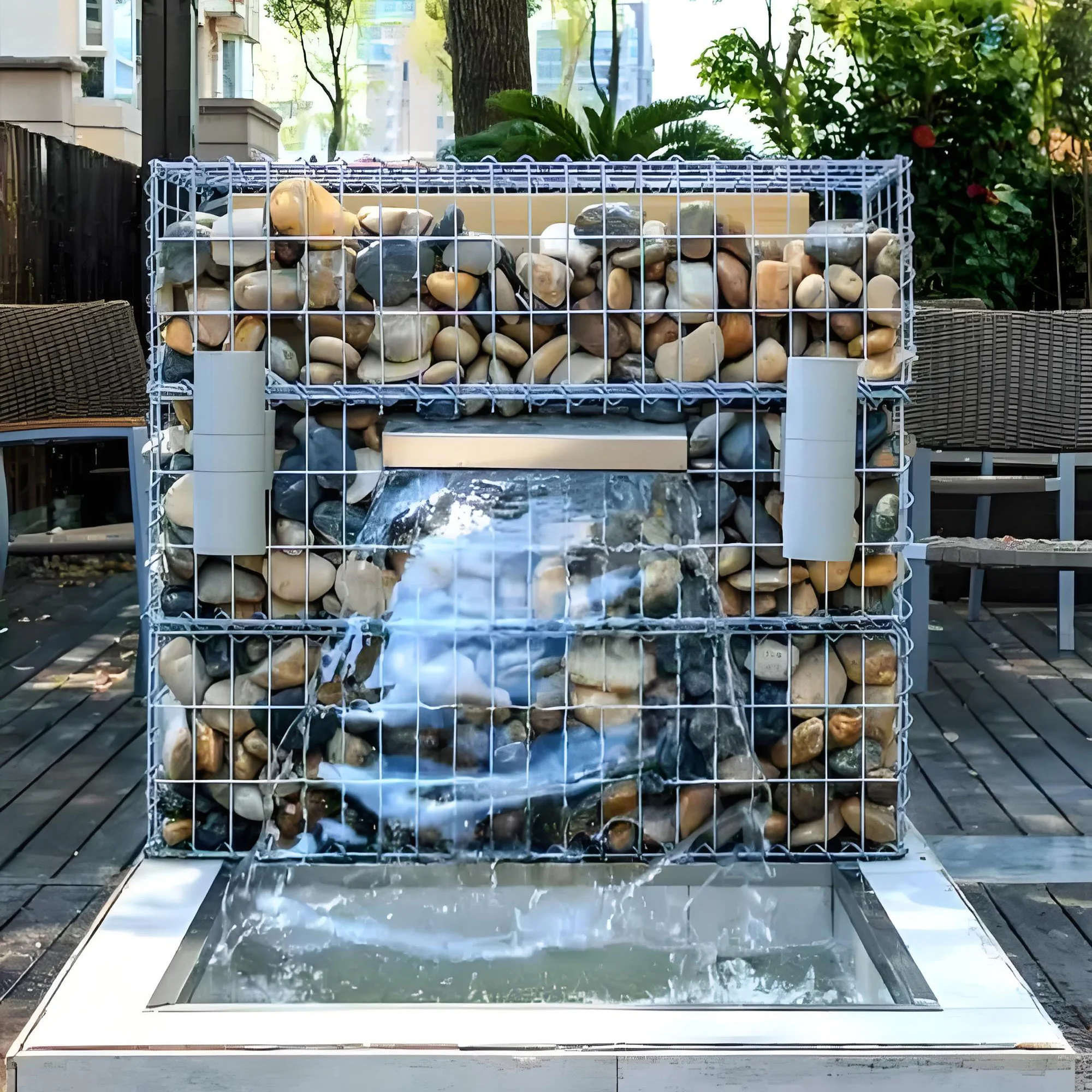 Hot Dipped Galvanized Gabion Basket Galfan Coated Welded Gabion Box For Retaining Wall