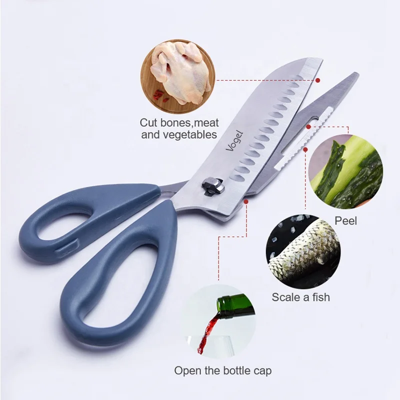 Chicken Poultry Fish Meat Vegetables Herbs  Heavy Duty Kitchen Shears Custom OEM Customized for kitchen scissors