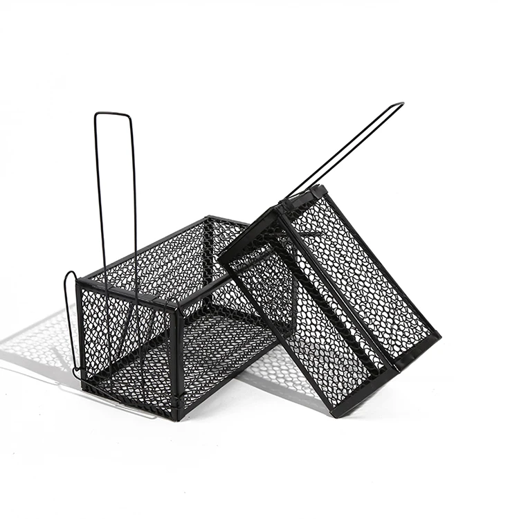 
Hot selling Black Mouse Animal Control Catch Cage Trap Humane Live Traps Cage Metal Mouse Trap 