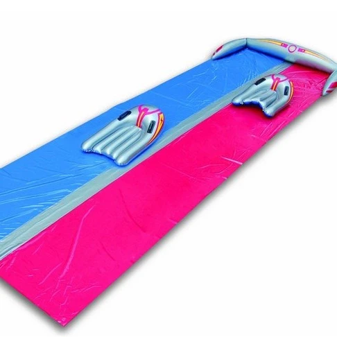 Hot sales summer Water fun kids backyard Inflatable water slide lawn yard double lanes kiddie slip and slide