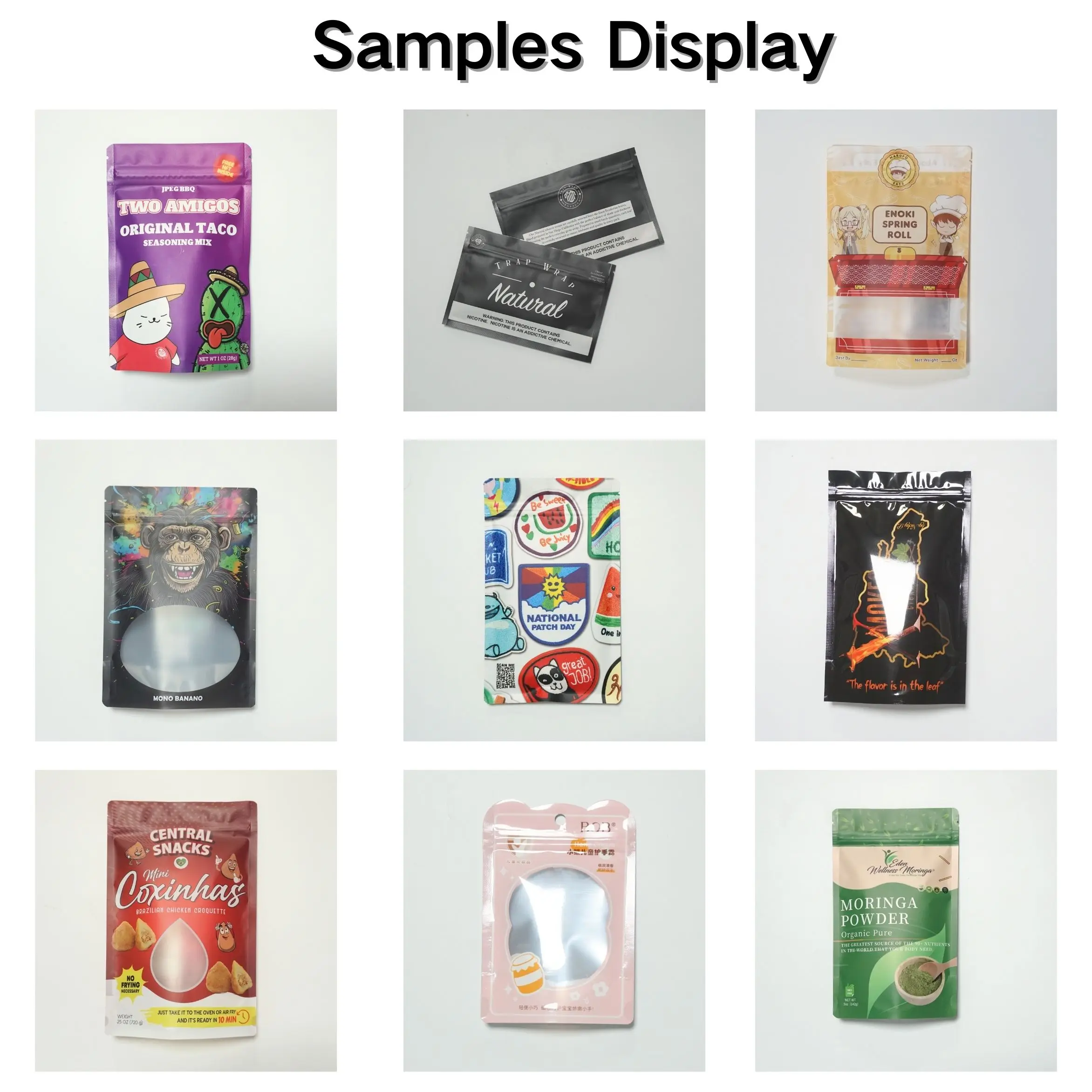 Custom printing food-grade 3 side heat seal small plastic packaging 1Oz 3.5g 7g 14g mylar bag with soft touch film