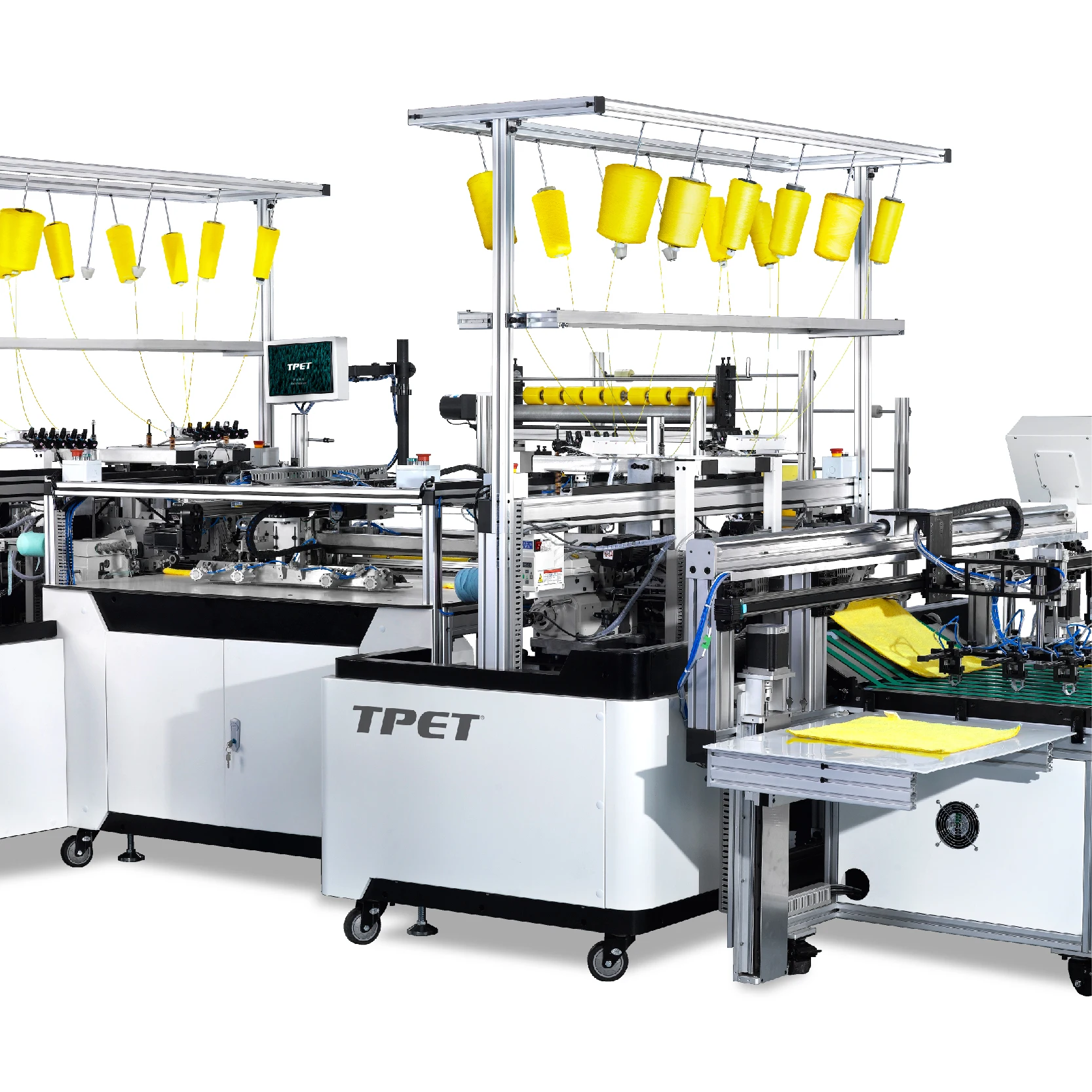 AUTOMATIC MICROFIBER TOWEL CROSS SEWING MACHINE