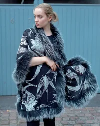 2020 модная шаль, кашемировая шаль с меховым краем